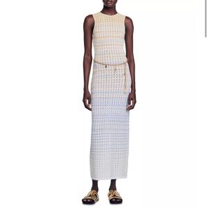 NWOT - Sandro Zade Pointelle Knit Maxi Dress